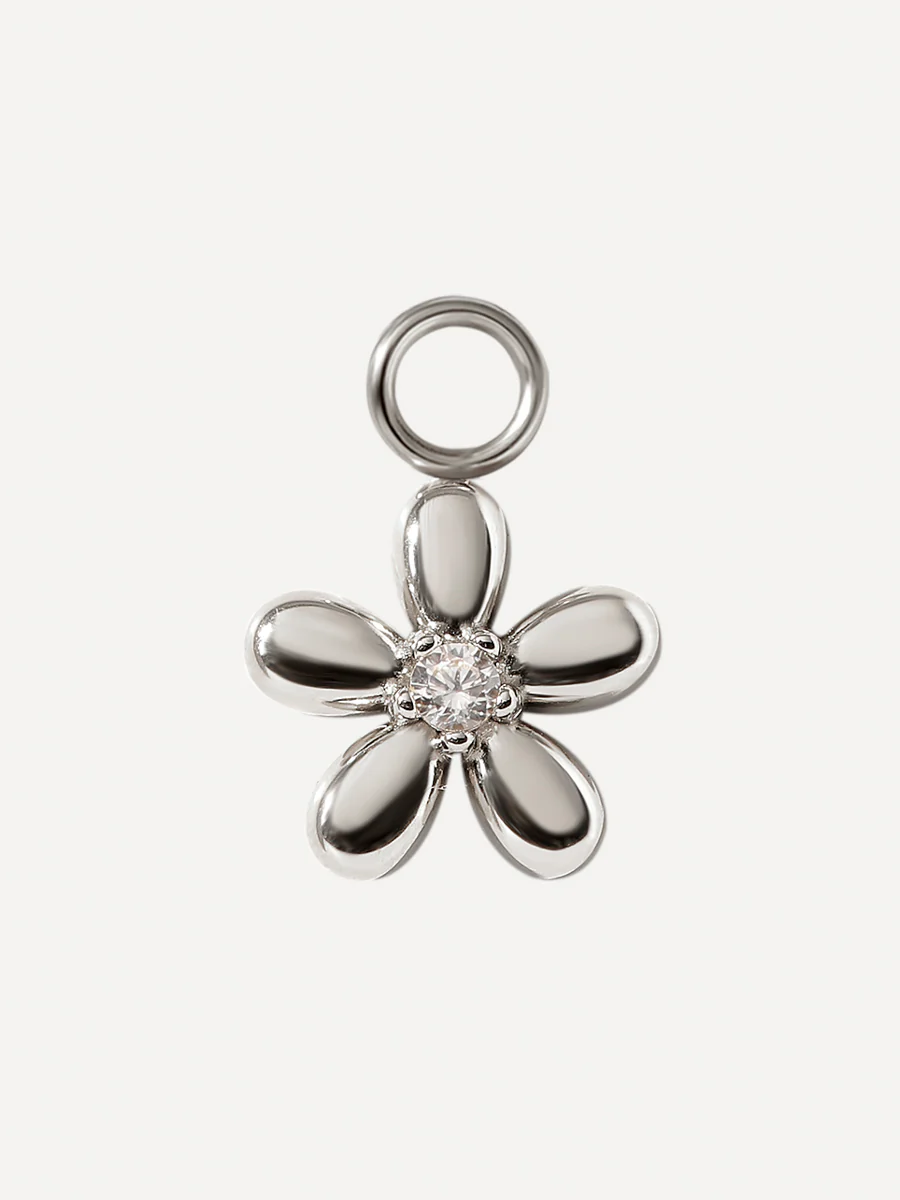 10x10mm Floral Shine Ohrring-Charm - Image 2