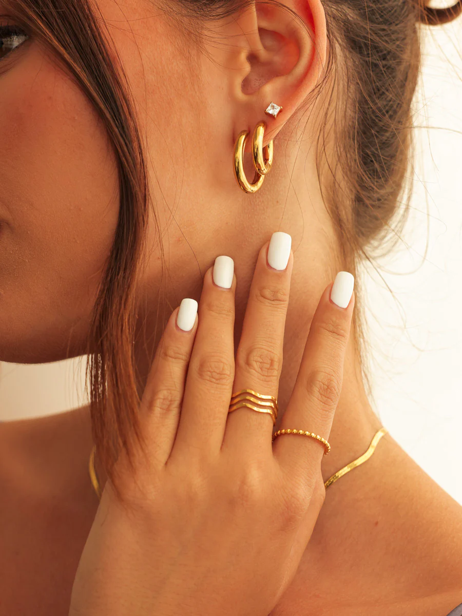 24mm GLOSSY HOOPS Medium Ohrringe - Image 3