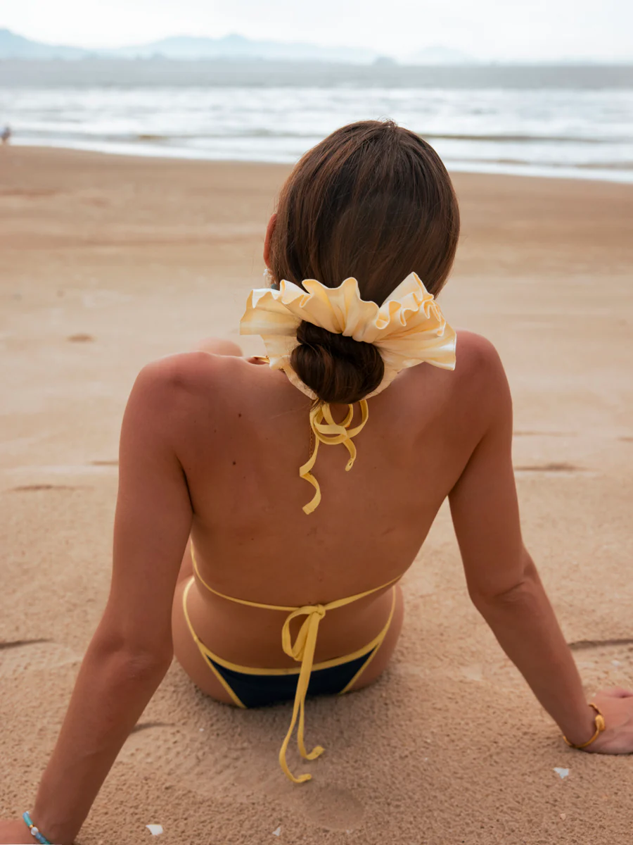 Delicate Wave White Scrunchie - Image 5