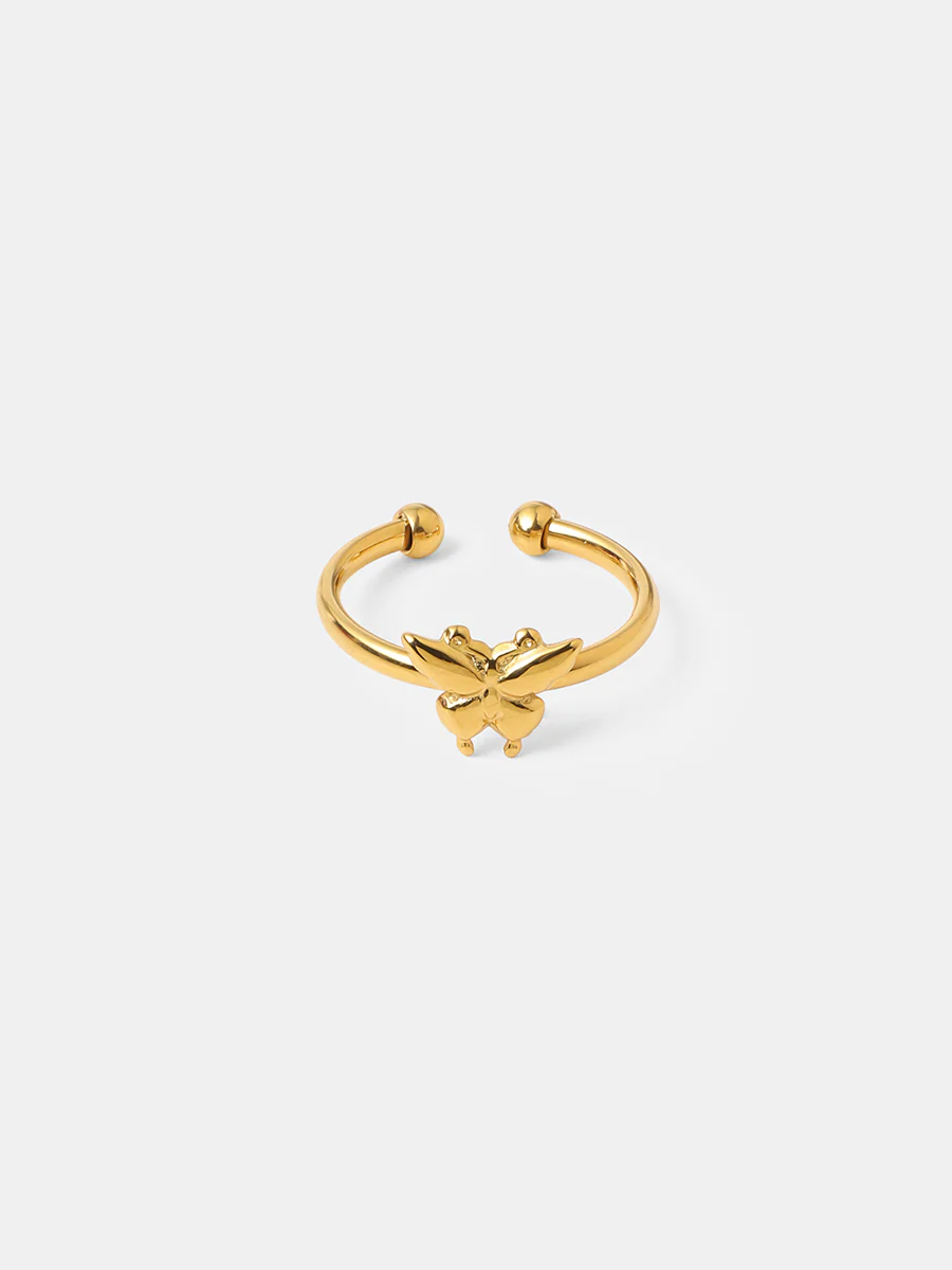 Moonlit Butterfly Ring