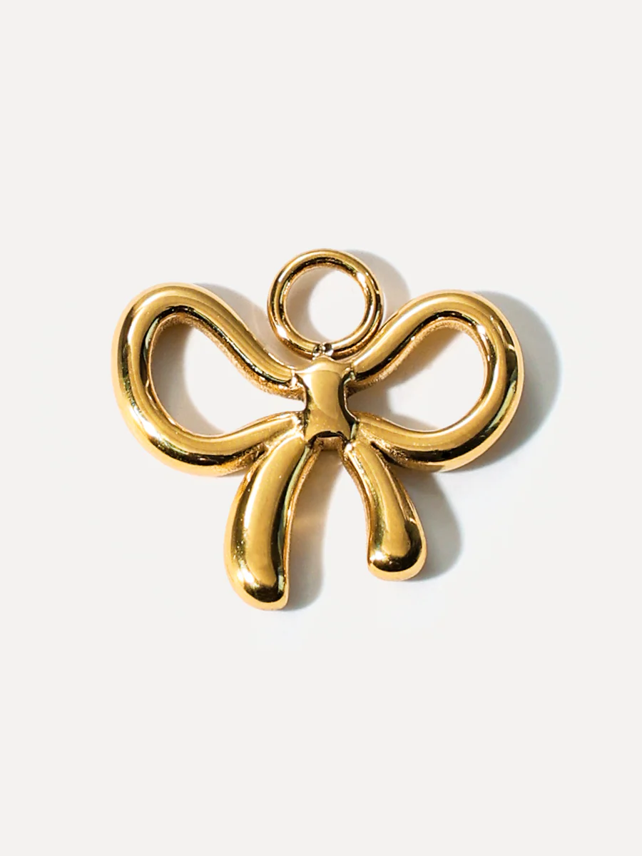 15,8x13,6mm Shiny Bow Ohrring-Charm