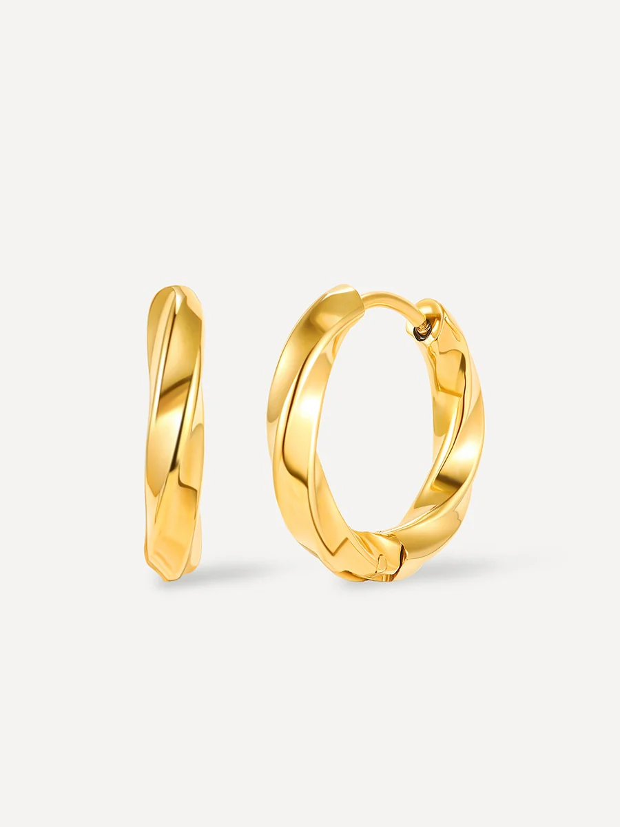 Small Twist Hoop Ohrringe